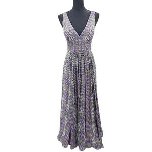 BCBGMaxAzria Purple and Gray Maxi dress